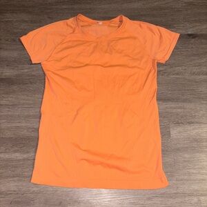 Orange Athleta Athletic Short Sleeve Top